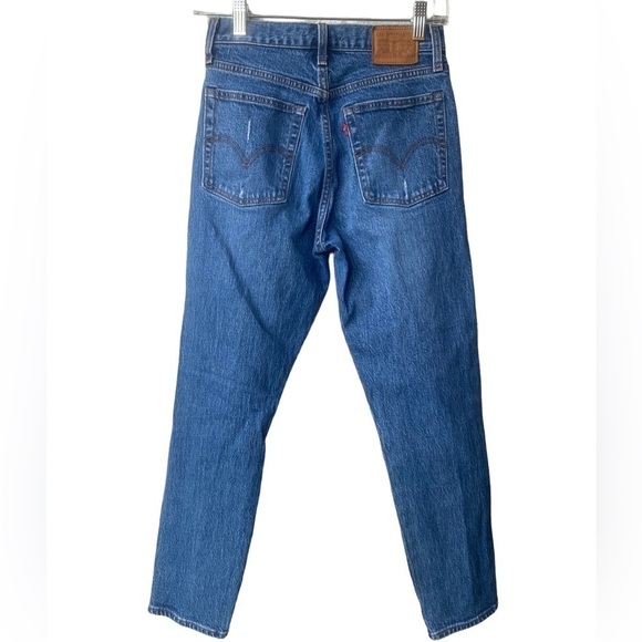 Levi's Premium Wedgie Icon High Rise Distressed button Fly Jeans Size 25 - Picture 8 of 13